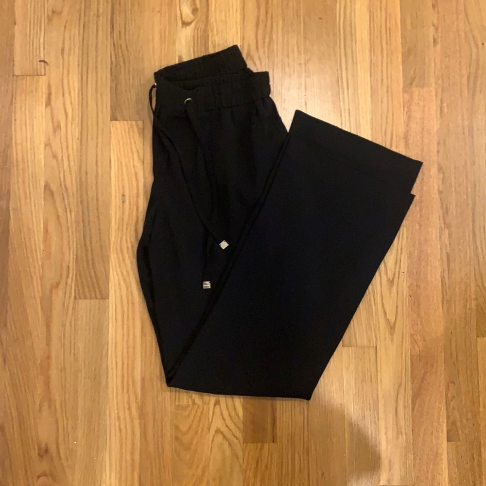 Calvin Klein stretchy black slacks with tie